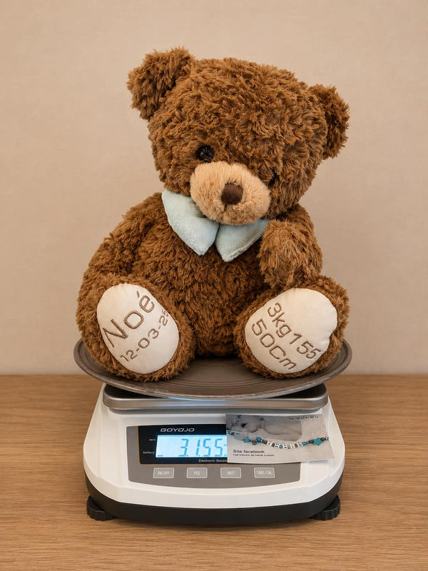 Peluche au poids et à la taille de bébé