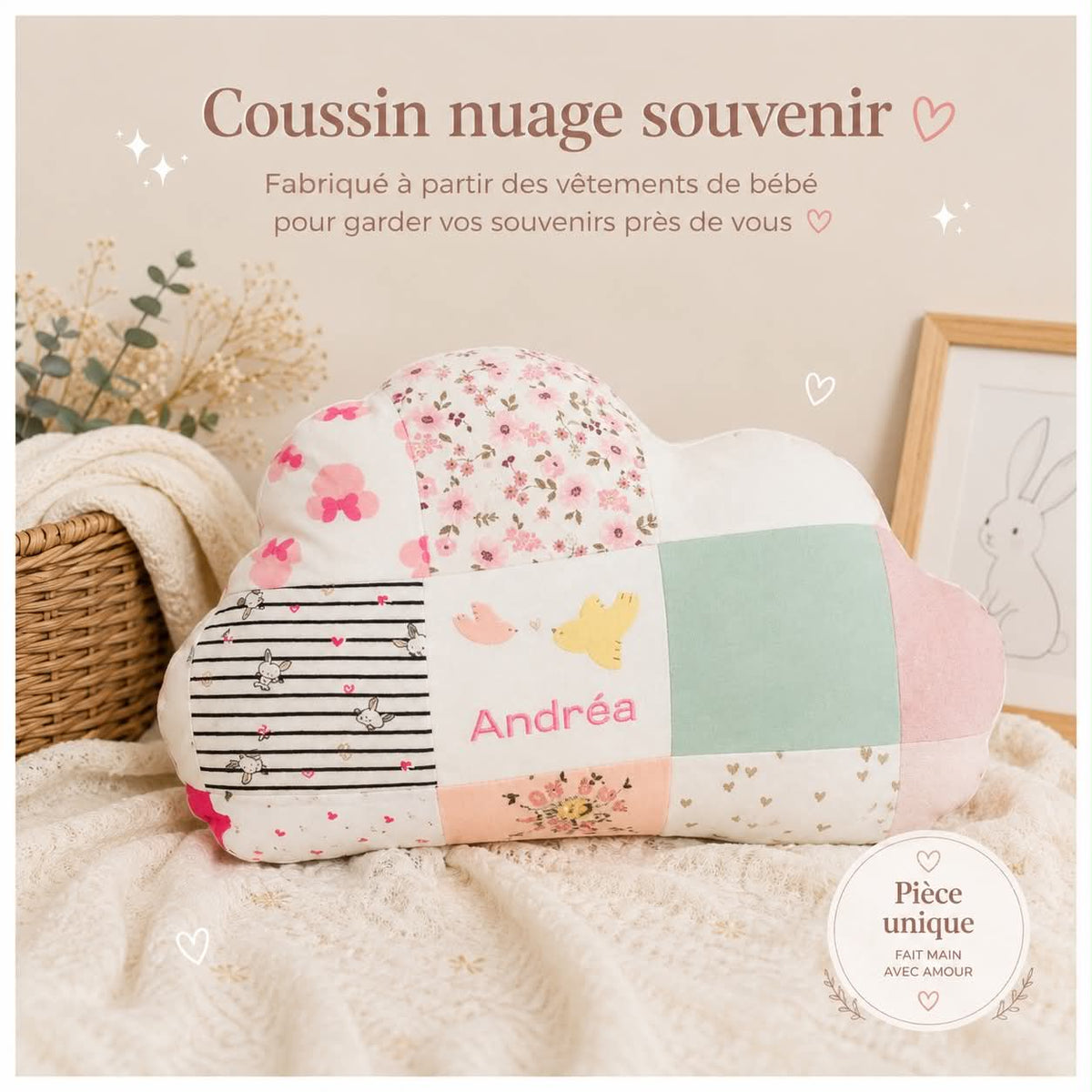 coussin nuage souvenir